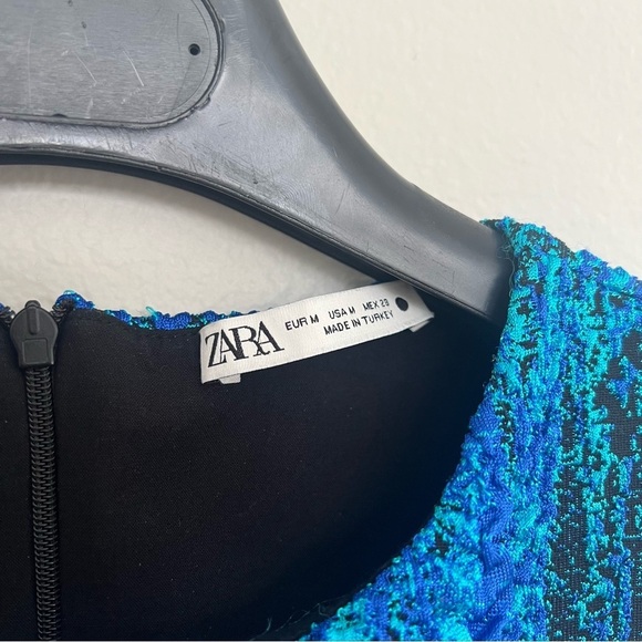 Zara 60s Mod Mermaidcore Seersucker Mini Dress – Sabrina Carpenter Coquette - Picture 9 of 14